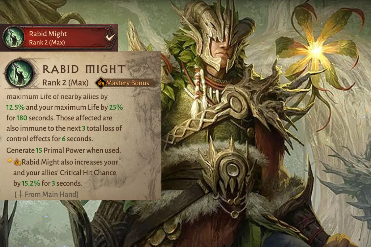 Rabid Werewolf Druid Essences and Skills Guide Gameplay in Diablo Immortal