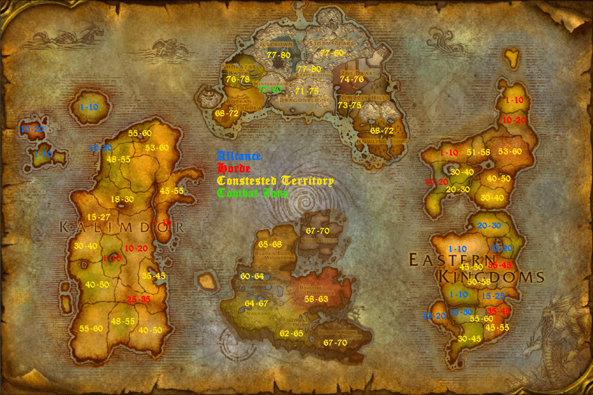 Wow Zone Par Niveau Guide Leveling 1 60 Pour La Horde WoW Classic 